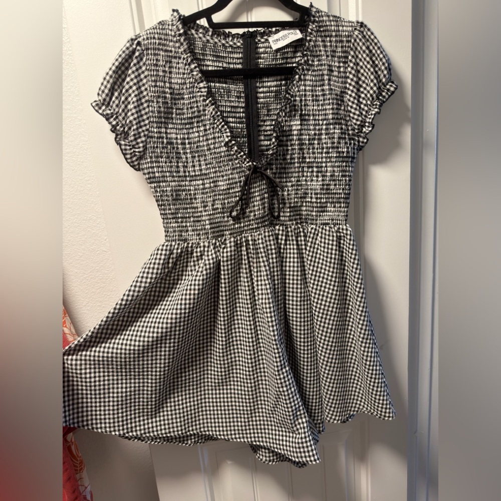 Princess Polly Black and White Gingham Mini Dress - Picture 3 of 6